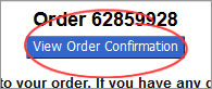 View Order Confirmation button