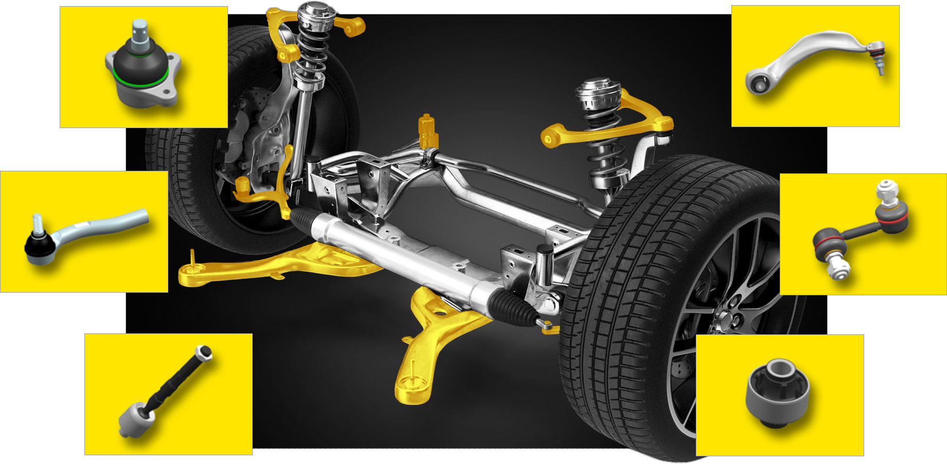 Suspensia steering and suspension parts